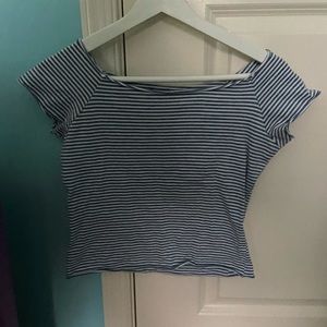 brandy melville off the shoulder cropped shirt
